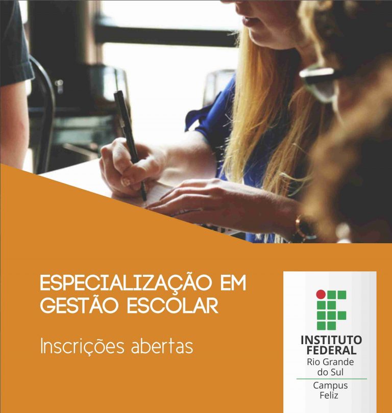 IFRS abre inscrições para Especialização em Gestão Escolar Campus Feliz