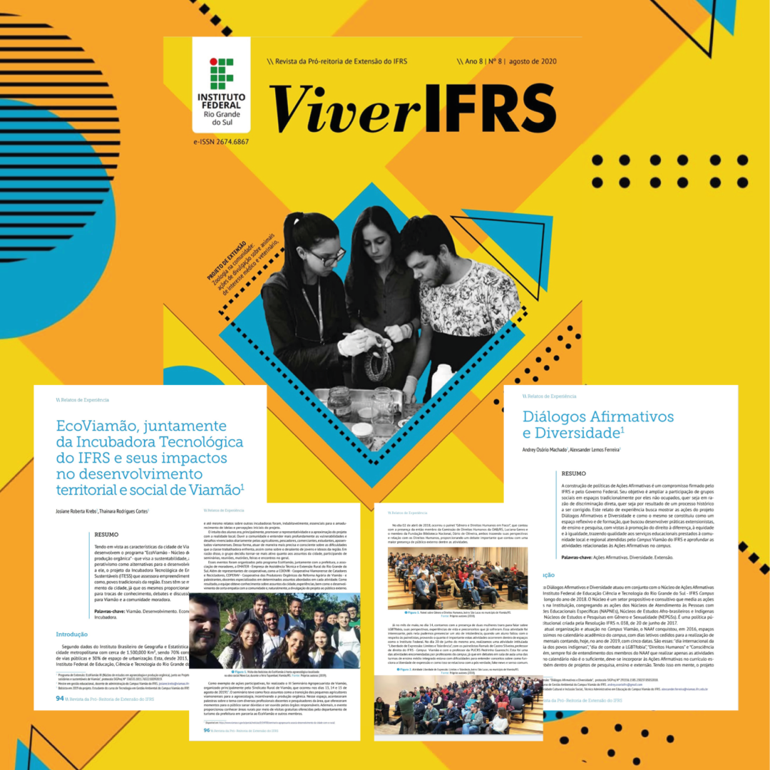 Extensão no currículo é tema da nova Revista Viver IFRS Campus Viamão