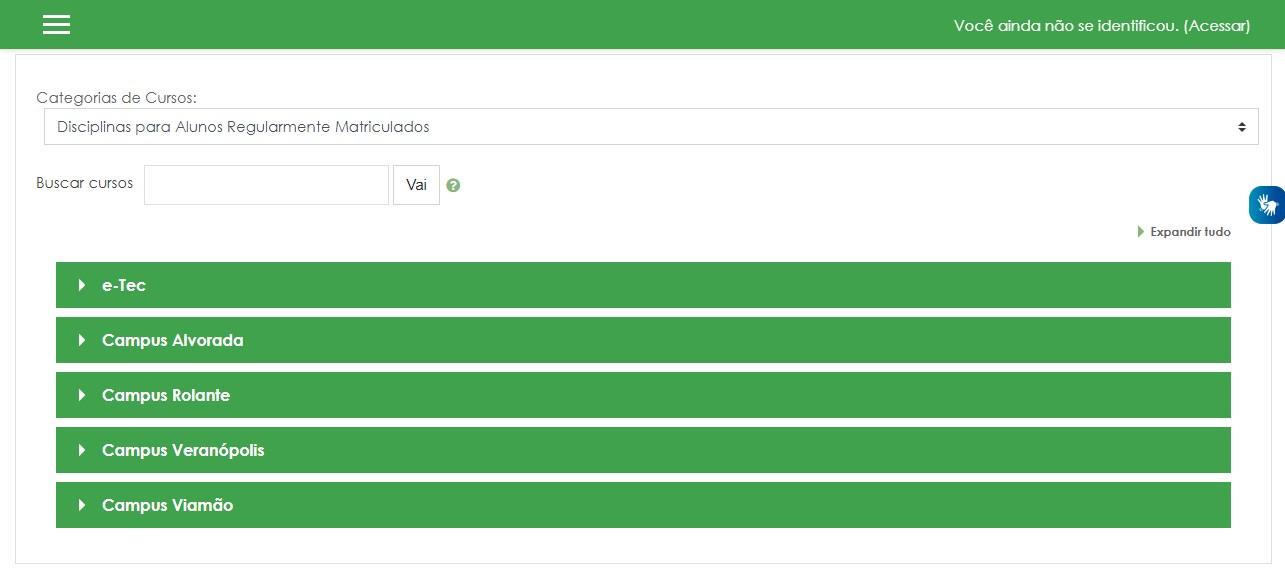 Selecionar o campus Alvorada