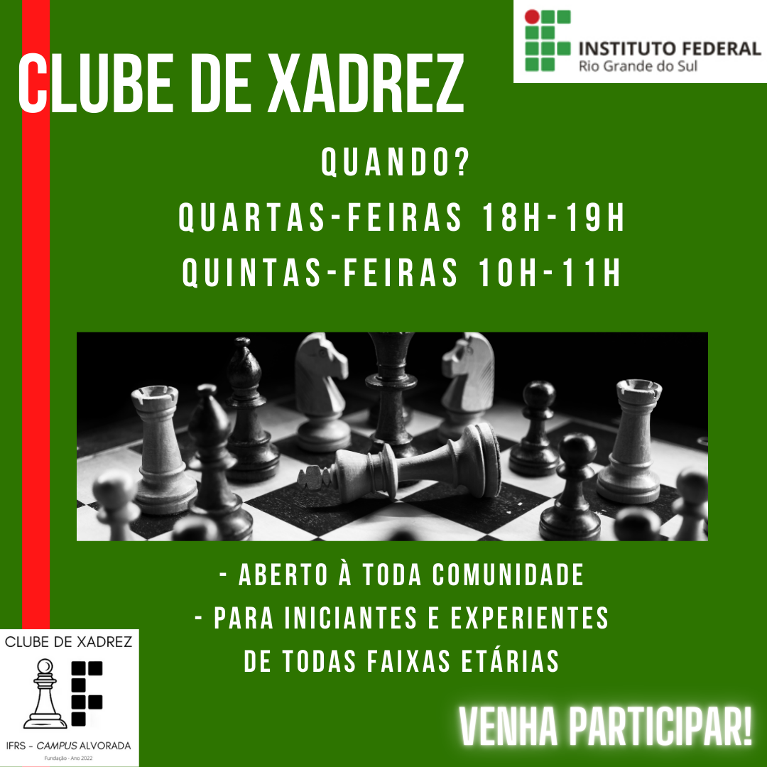 Clube de xadrez inicia na semana que vem - Campus Alvorada