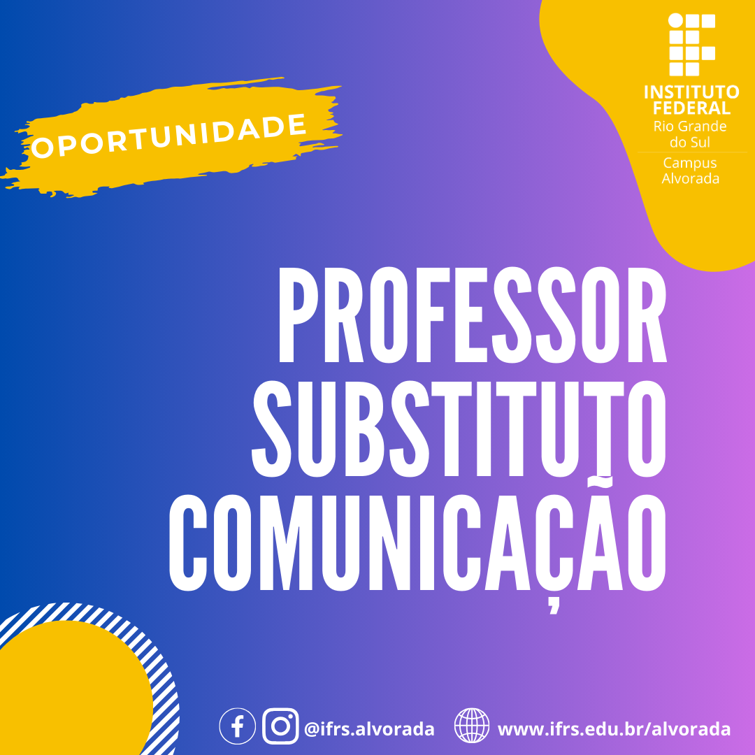 Processo seletivo para professor substituto recebe inscrições de