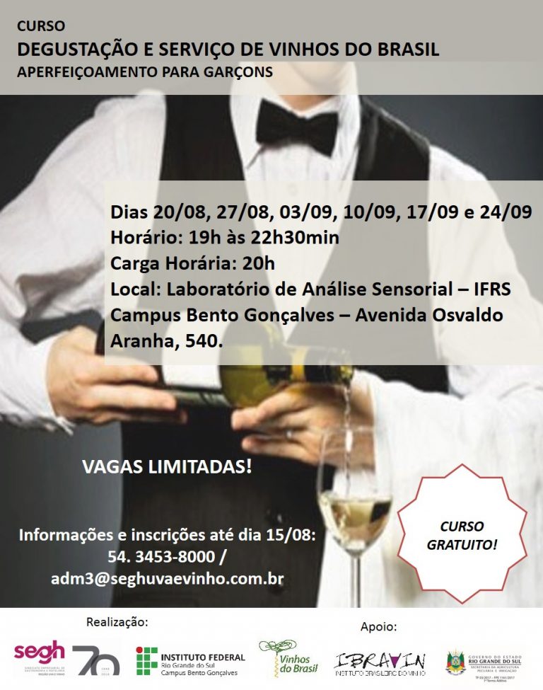 Abertas as inscri\u00e7\u00f5es para Curso de Degusta\u00e7\u00e3o e Servi\u00e7o de Vinhos do ...