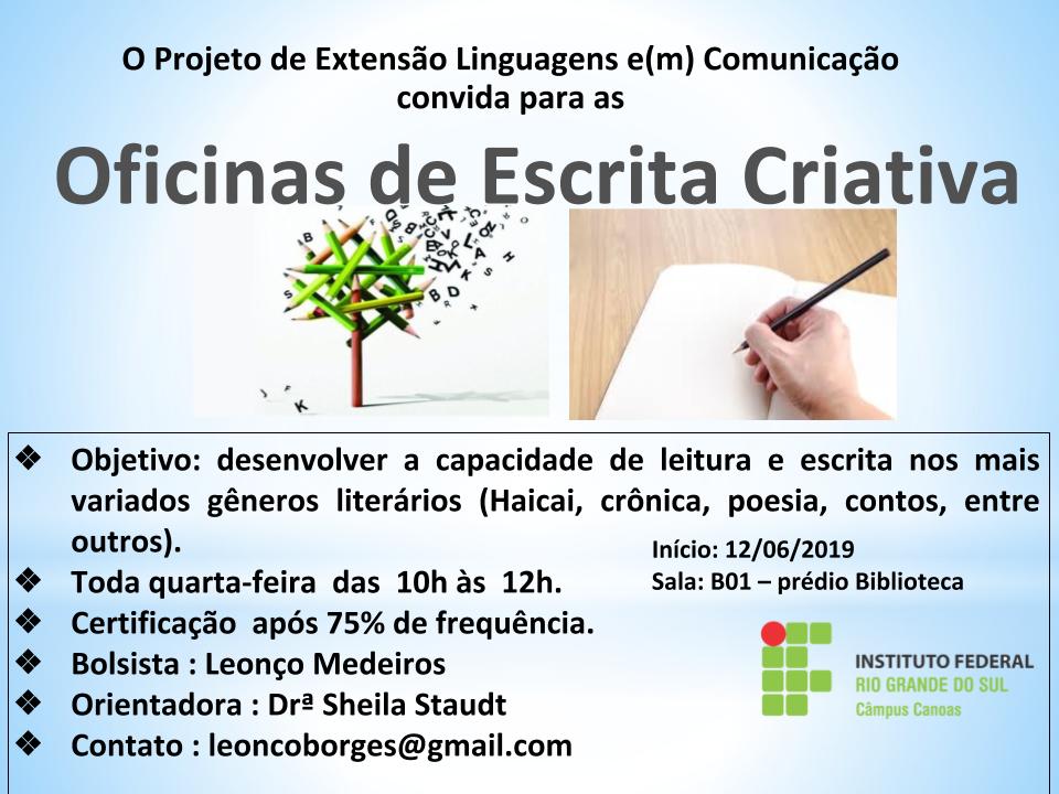 Projeto Extensionista Oferece Oficinas De Escrita Criativa Campus Canoas 0238