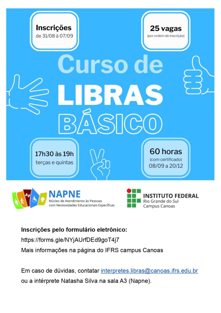 Inscrições Abertas Para Curso De Libras Básico Campus Canoas 4504