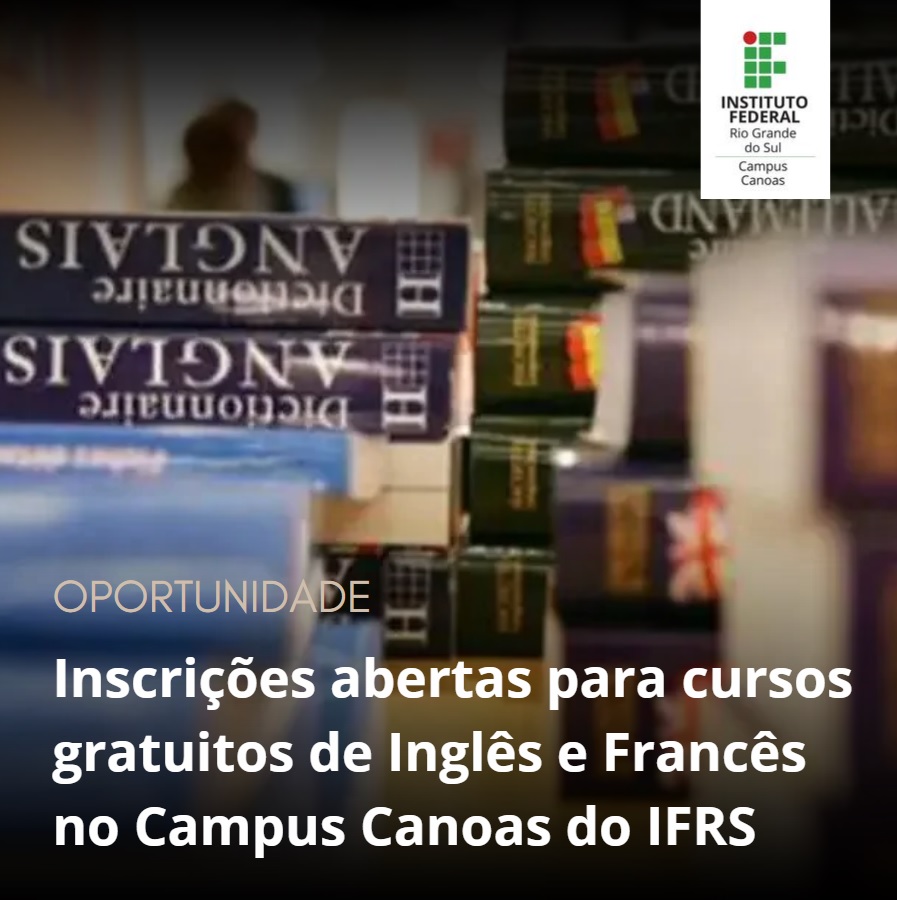 Instituto Federal tem curso de Inglês grátis