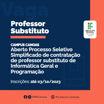 Processo seletivo para professor substituto recebe inscrições de