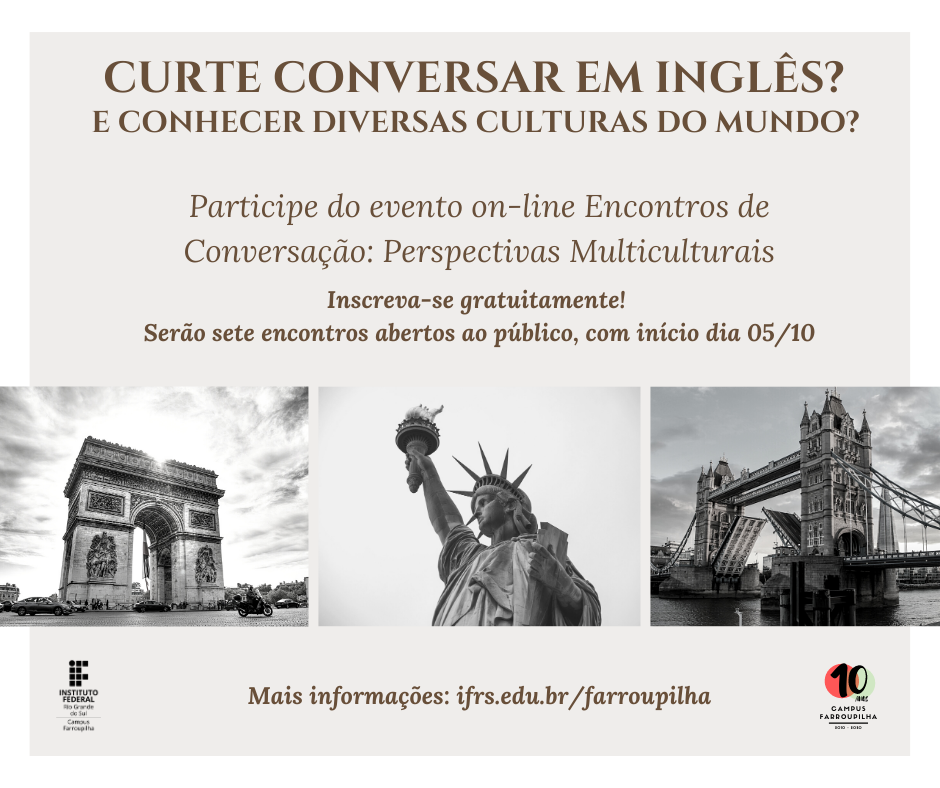 Curso de Conversação em Inglês — Instituto Federal de Educação, Ciência e  Tecnologia de Minas Gerais Campus Ouro Branco