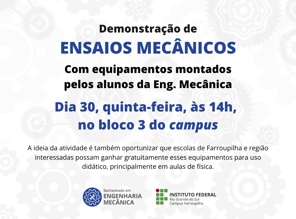 Conheça o curso de Engenharia Mecânica - IFRS 