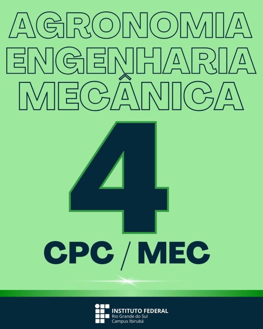 Agronomia e Engenharia Macânica conquistam nota 4