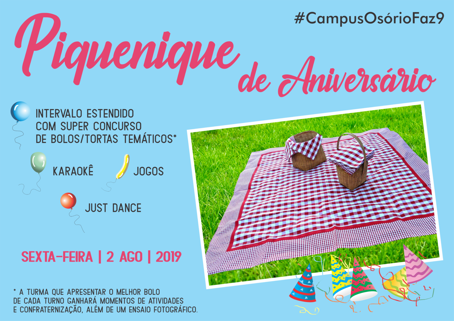 9 anos do Campus Osório será comemorado com piquenique - Campus Osório