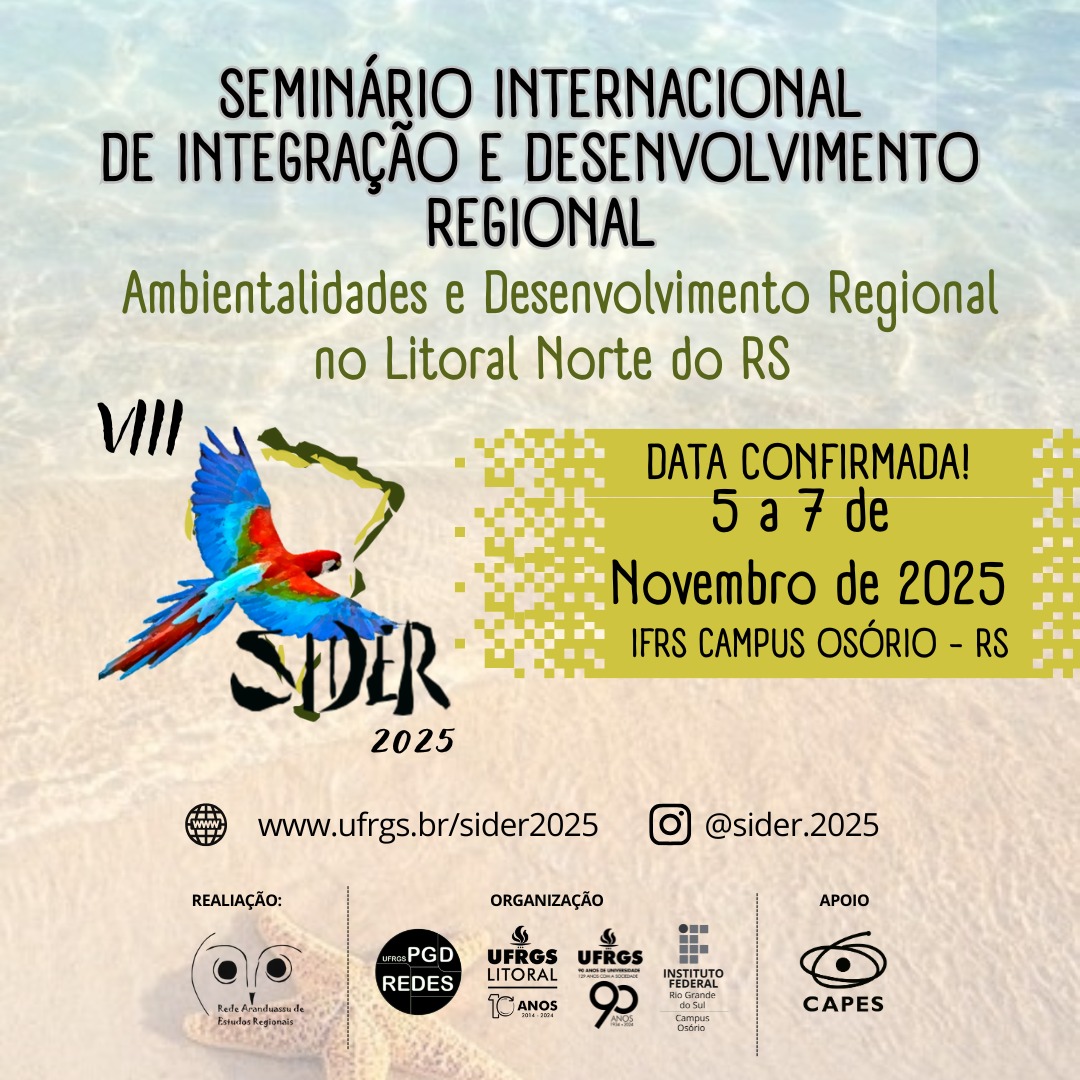 Divulgação do VIII Seminário de Desenvolvimento Regional