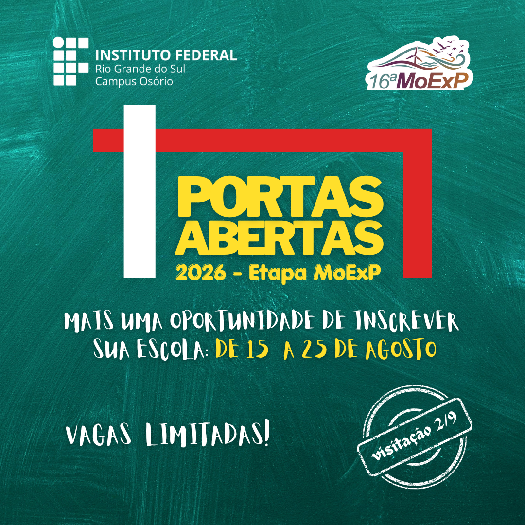 Divulga&ccedil;&atilde;o Portas Abertas etapa MoExP