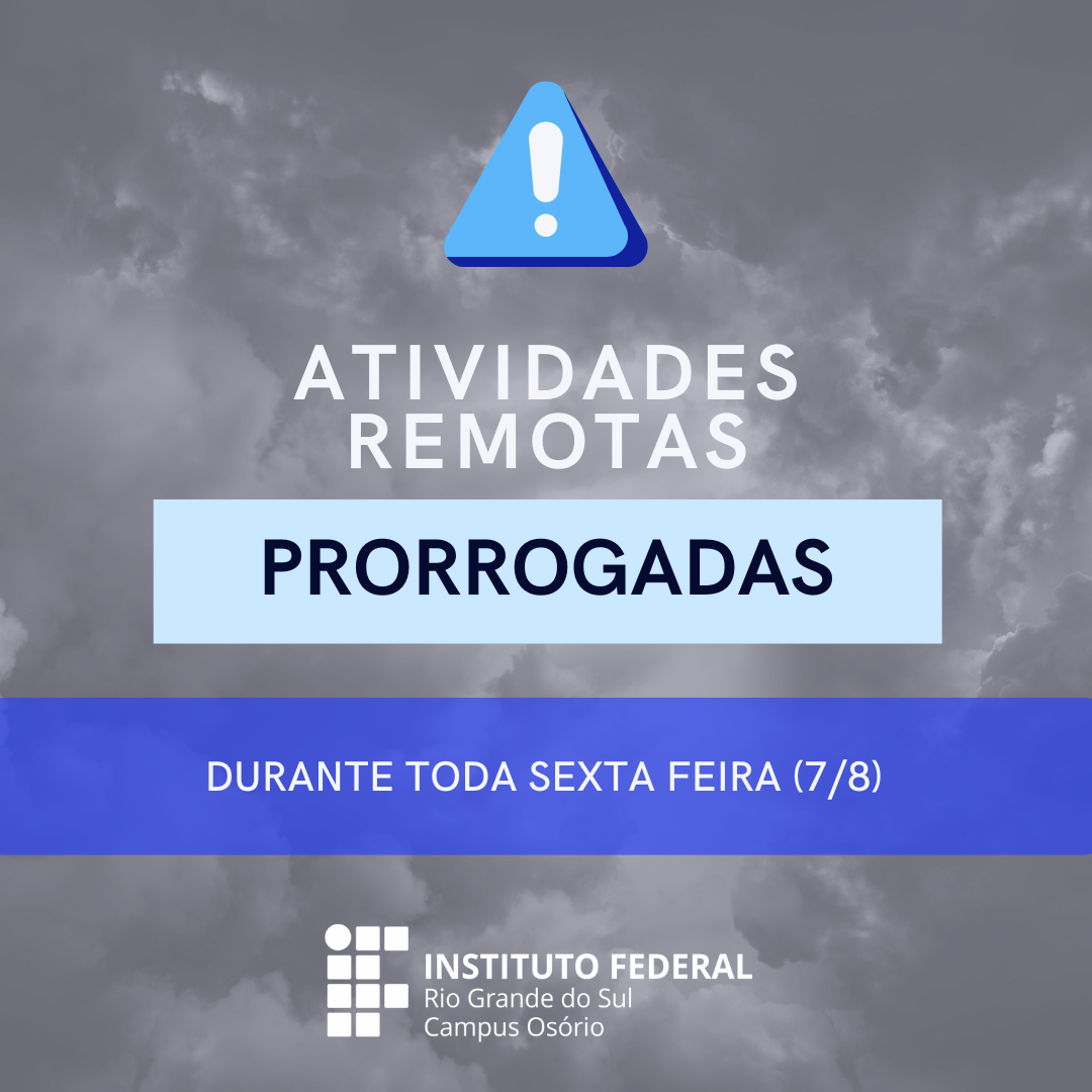 Comunicado atividades remotas 7 ago