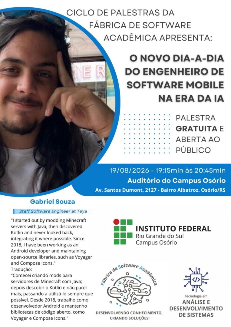 Palestra agosto 2026 F&aacute;brica de Software