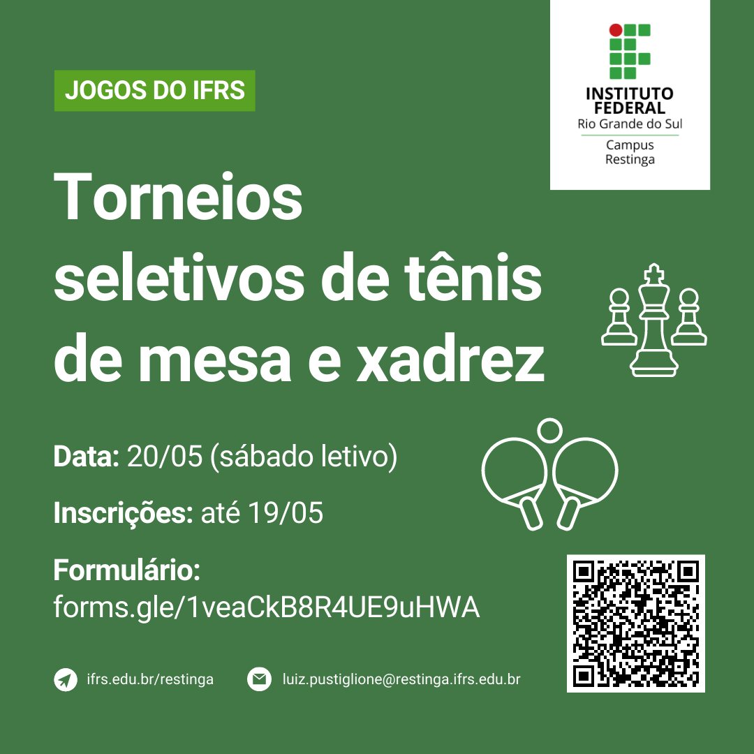 Abertas as inscrições para o 1° Torneio de Xadrez do Instituto de  Matemática — Instituto de Matemática