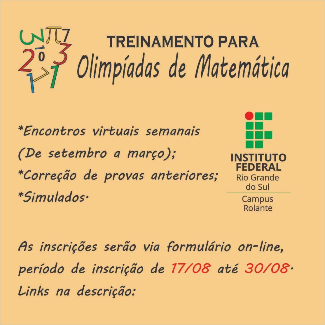 Estudantes do IFRS – Campus Erechim recebem certificado de Menção Honrosa  na 16ª Olimpíada Brasileira de Matemática das Escolas Públicas (OBMEP 2021)  - Campus Erechim