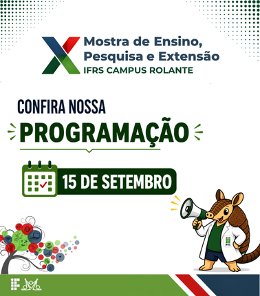 Programa&ccedil;&atilde;o do dia 15 de setembro de 2026