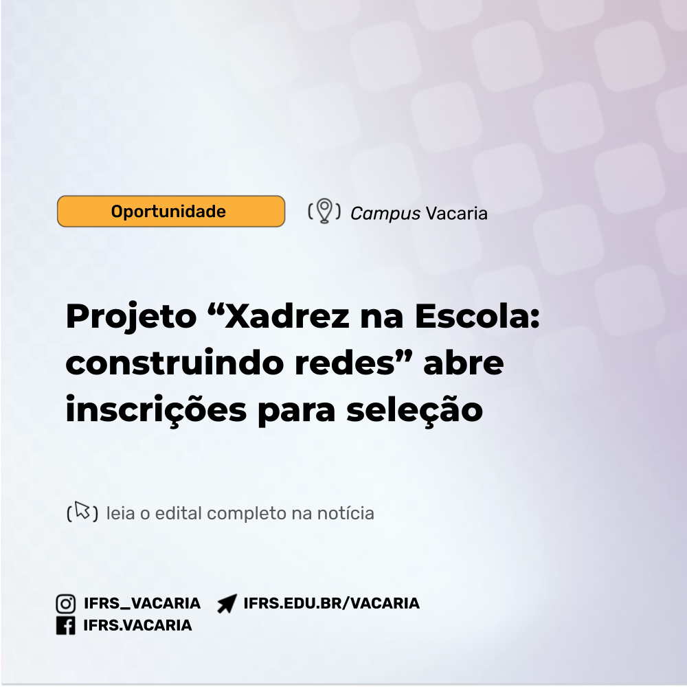 Projeto Xadrez nas Escolas - Gestão Escolar