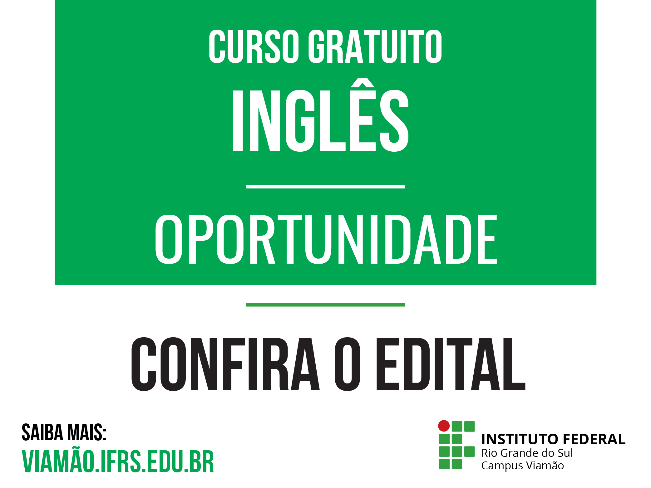 curso de inglês - Instituto Federal do Rio Grande do Sul