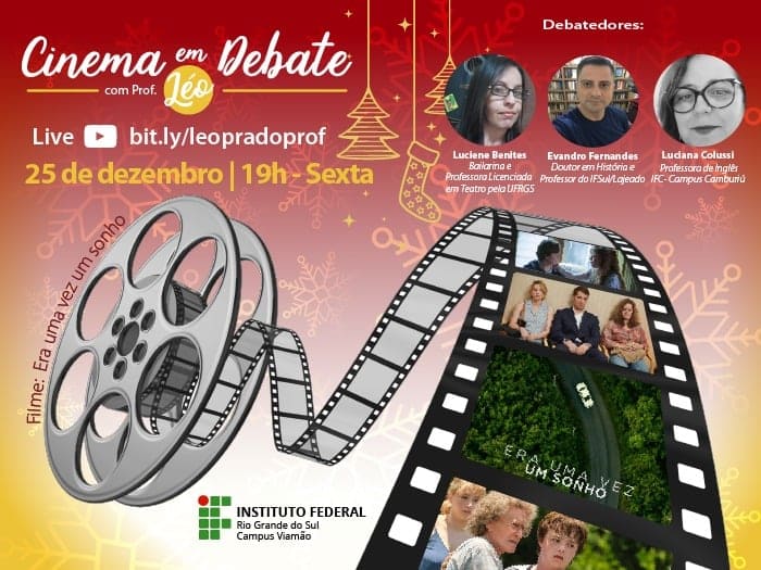 Cinema em Debate terá live especial de Natal no dia 25 - Campus Viamão