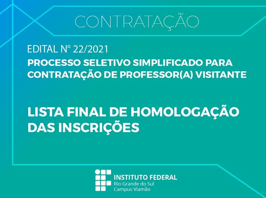 Edital de homologação das inscrições - Instituto Saber