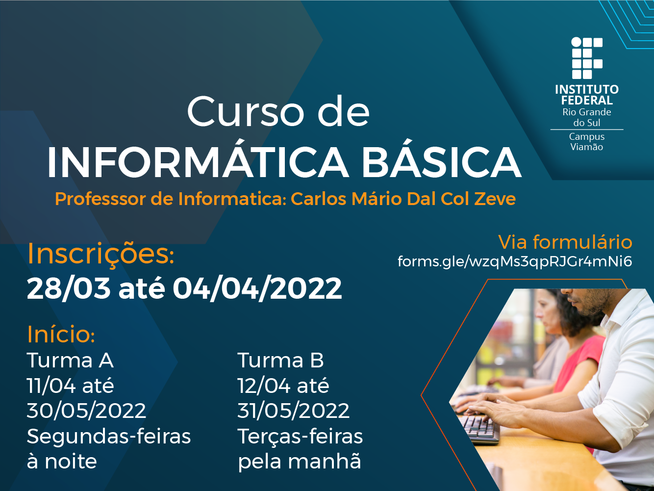 Campus Viamão Oferta Curso De Informática Básica Gratuito Para