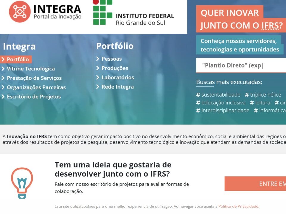 Integra IFRJ - Portal da Inovação