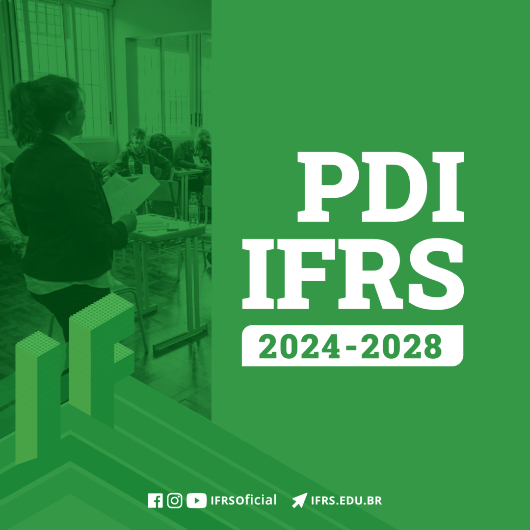 Cartaz com a frase: PDI IFRS 2024 - 2028