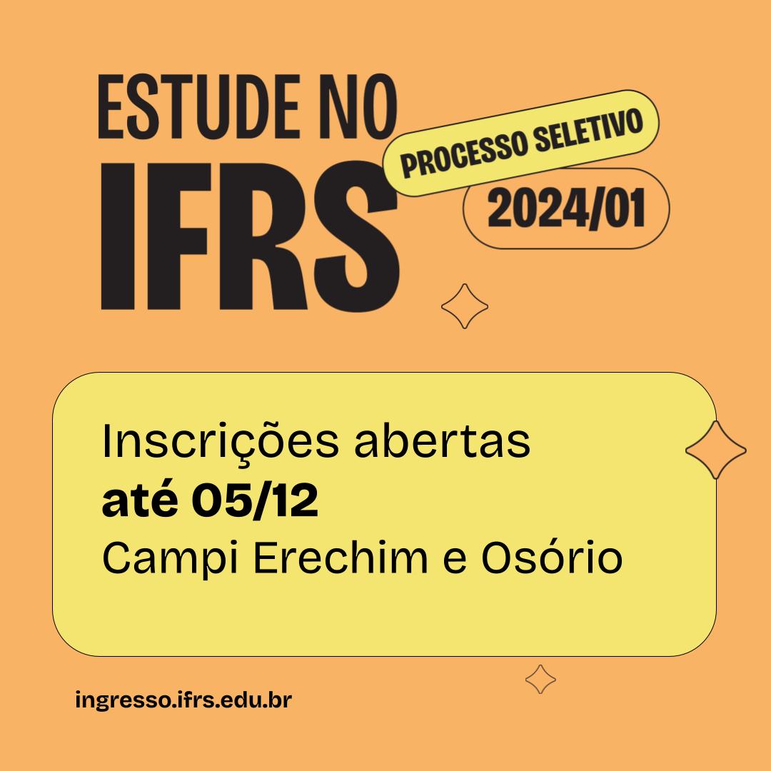 Ensino profissionalizante: IFRJ PS 2023 Integrados