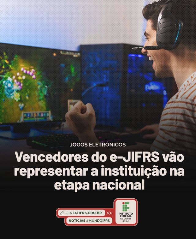 🎮 Ap&oacute;s 14 dias de competi&ccedil;&atilde;o, os Jogos Eletr&ocirc;nicos do IFRS (e-JIFRS) terminaram no dia 06 de setembro de 2026. A competi&ccedil;&atilde;o teve a participa&ccedil;&atilde;o de estudantes de 15 campi nas modalidades Free Fire, Valorant, Counter Strike 2, League of Legends e Xadrez Arena. 

Os campi campe&otilde;es em cada modalidade se classificaram para representar o IFRS no campeonato nacional eJIF, que ser&aacute; de 16 de setembro a 16 de outubro.

Confira os resultados finais e-JIFRS 2026:

Counter Strike 2
1&ordm; &ndash; Campus Rolante
2&ordm; &ndash; Campus Veran&oacute;polis
3&ordm; &ndash; Campus Ibirub&aacute;

Free Fire
1&ordm; &ndash; Campus Porto Alegre
2&ordm; &ndash; Campus Feliz
3&ordm; &ndash; Campus Canoas

League of Legends
1&ordm; &ndash; Campus Canoas
2&ordm; &ndash; Campus Os&oacute;rio
3&ordm; &ndash; Campus Rio Grande

Valorant
1&ordm; &ndash; Campus Ibirub&aacute;
2&ordm; &ndash; Campus Viam&atilde;o
3&ordm; &ndash; Campus Farroupilha

Xadrez Arena &ndash; feminino
1&ordm; &ndash; Campus Alvorada
2&ordm; &ndash; Campus Canoas
3&ordm; &ndash; Campus Restinga
4&ordm; &ndash; Campus Veran&oacute;polis

Xadrez Arena &ndash; masculino
1&ordm; &ndash; Campus Canoas
2&ordm; &ndash; Campus Canoas
3&ordm; &ndash; Campus Bento Gon&ccedil;alves
4&ordm; &ndash; Campus Farroupilha

Confira os nomes dos representantes do IFRS no eJIF nacional no site ifrs.edu.br (link na bio).